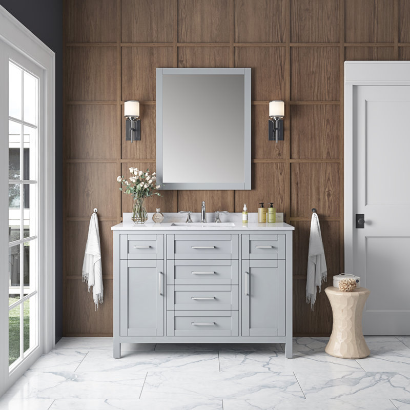 Latitude Run® Dantavious 48" Single Bathroom Vanity Set with Mirror